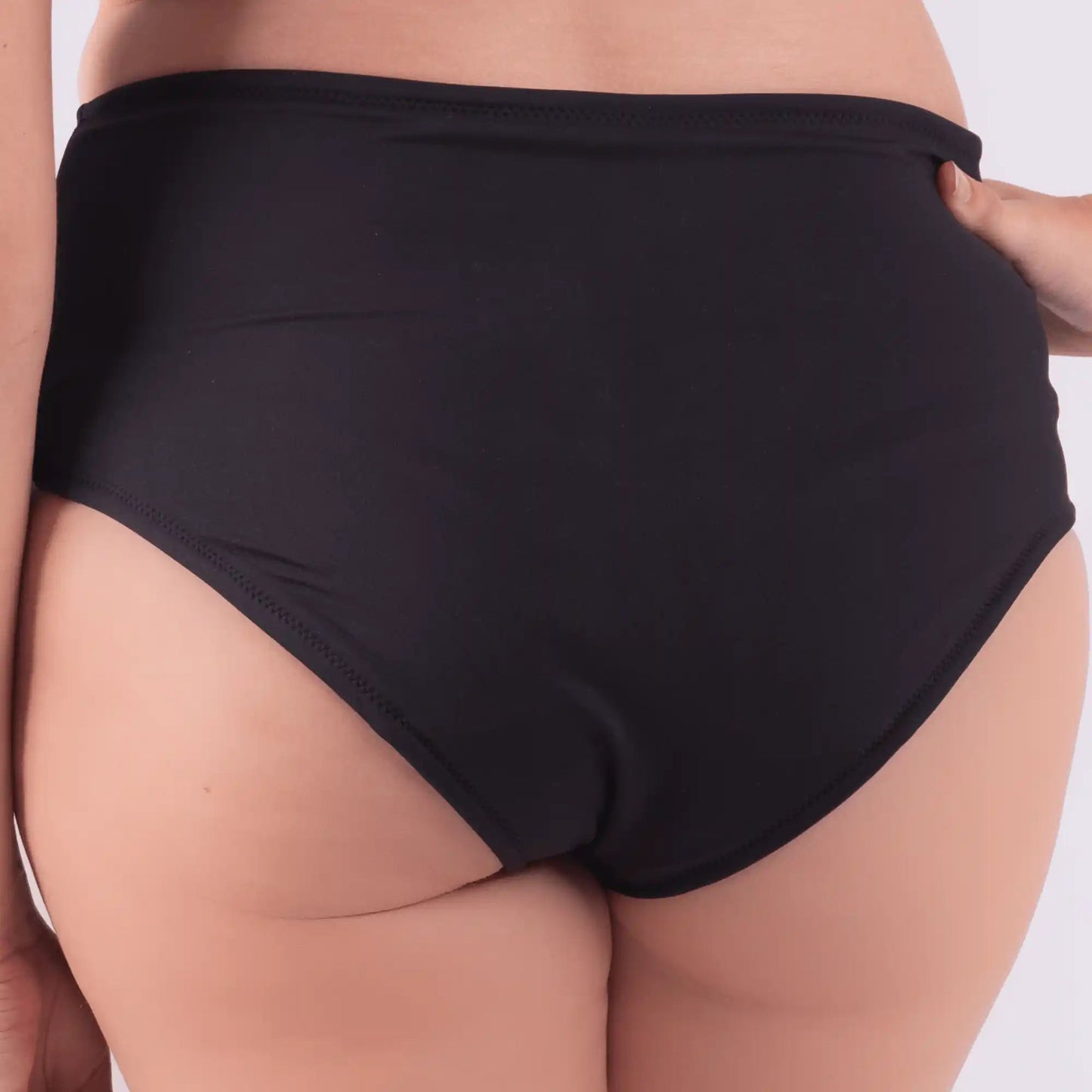 The Akira Ruched High Waist Bikini Bottom - Period Proof - Petaluda Swim