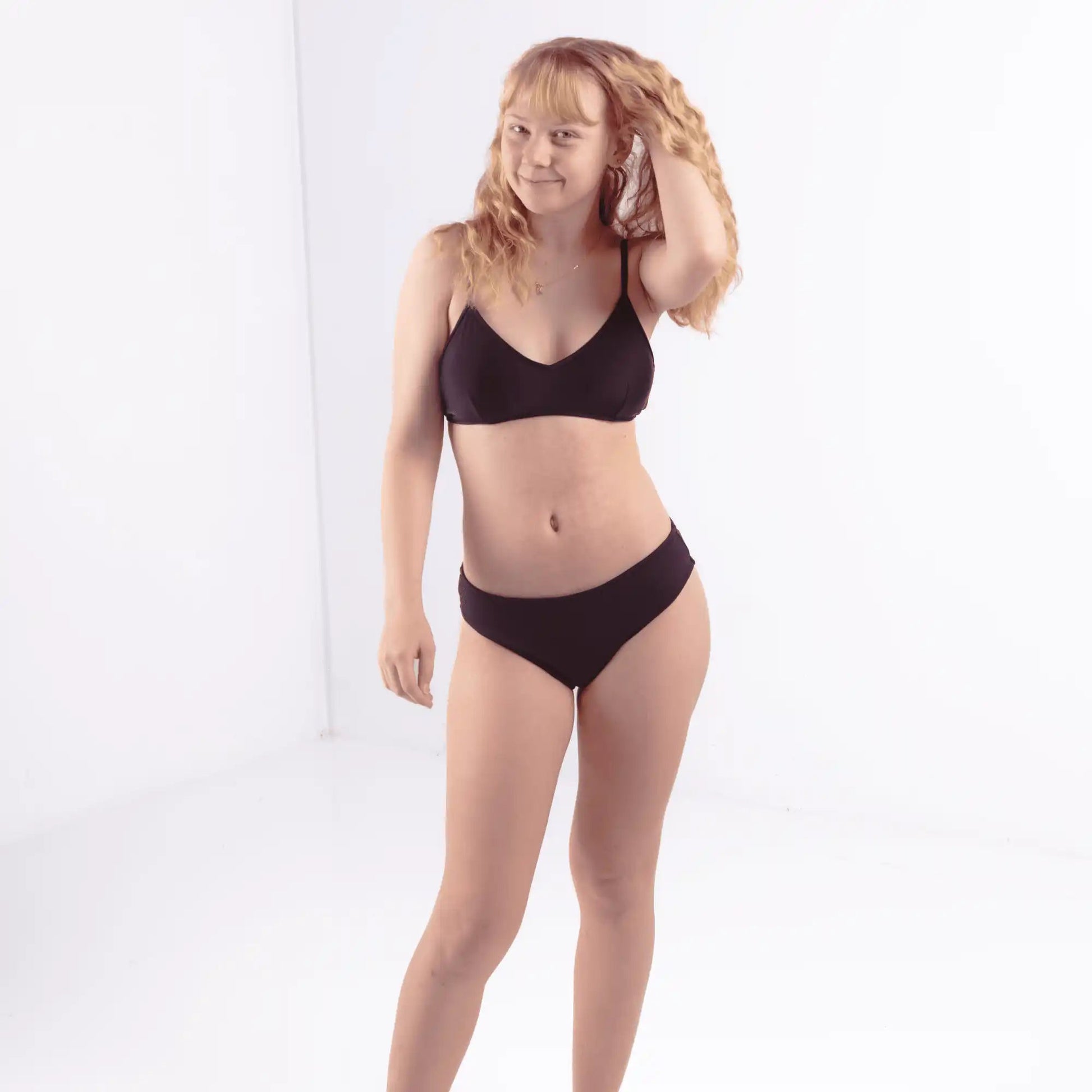 The Sammie Mid - Rise Bikini Bottom - Period Proof - Petaluda Swim