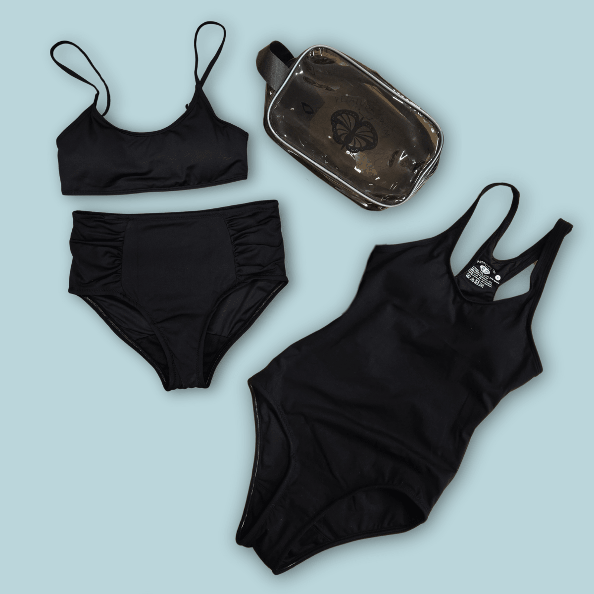 Period-proof swimwear bundle for teen girls summer
